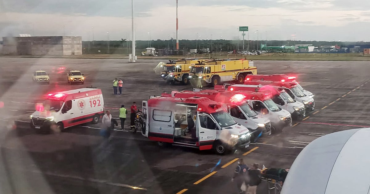 Passenger thrown into overhead bin and dozens injured as turbulence hits flight off Brazil