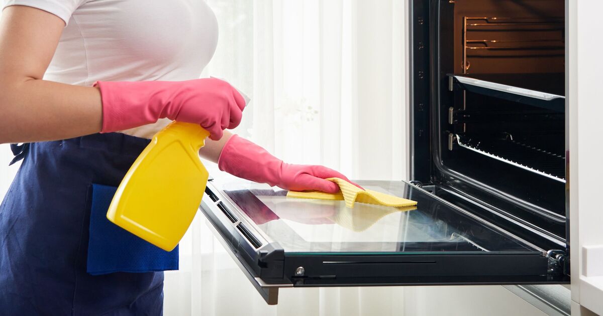 Clean baked-on oven grime with cooking utensil you already own