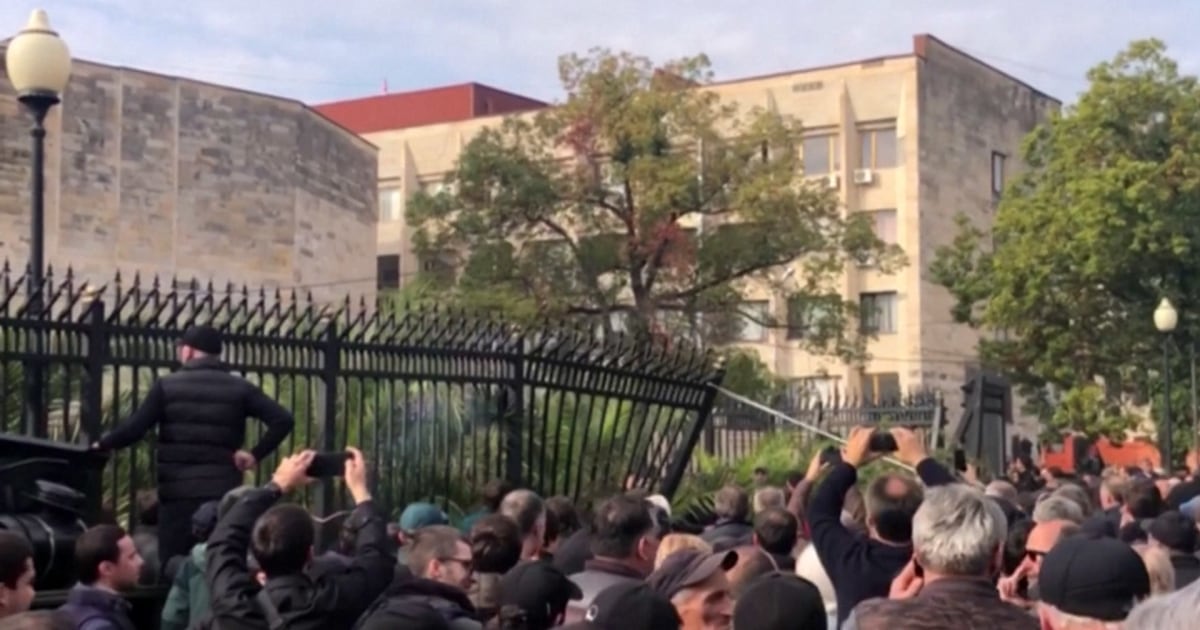 Protesters surround parliament in Russian-backed Abkhazia