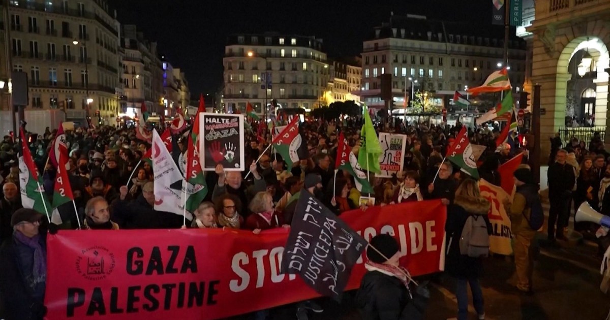 Paris protesters denounce pro-Israel gala, upcoming France-Israel soccer match