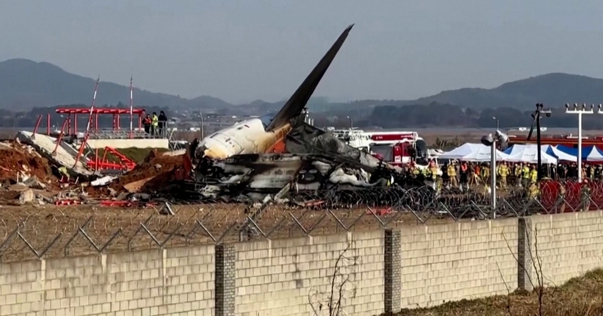 Several people dead after plane crashes at South Korean airport