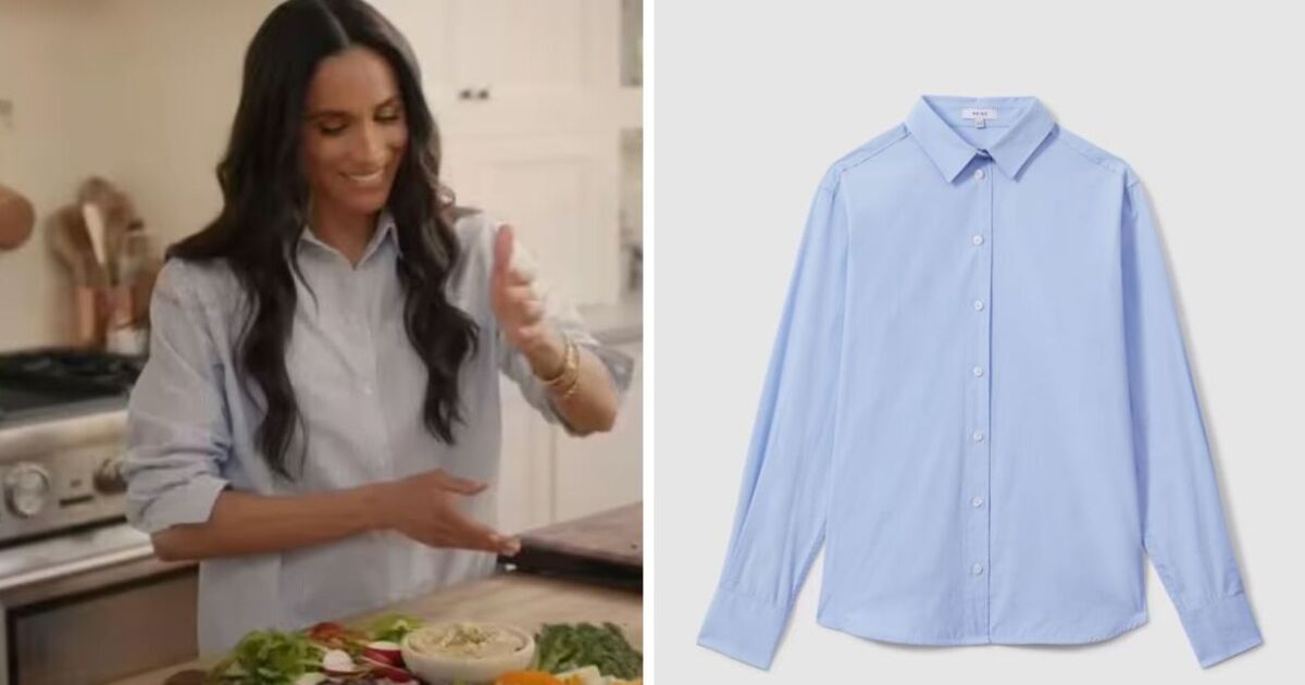 Meghan Markle wears blue shirt on Netflix show – recreate look for £38 at Reiss | Royal | News